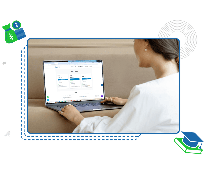 Tablet-based online learning is facilitated by affordable tutoring programs for students.